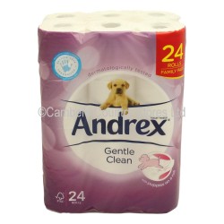 Andrex Toilet Rolls Gentle Clean White 24 Pack